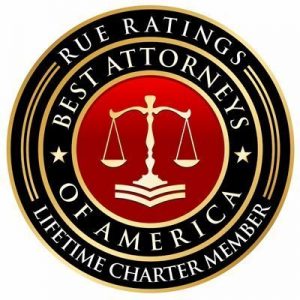 Rue Ratings Best Attorneys of America Lifetime Charter Member www.bestattorneysofamerica.com White Background 1