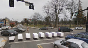 Park & Highland 3D-painted crosswalk